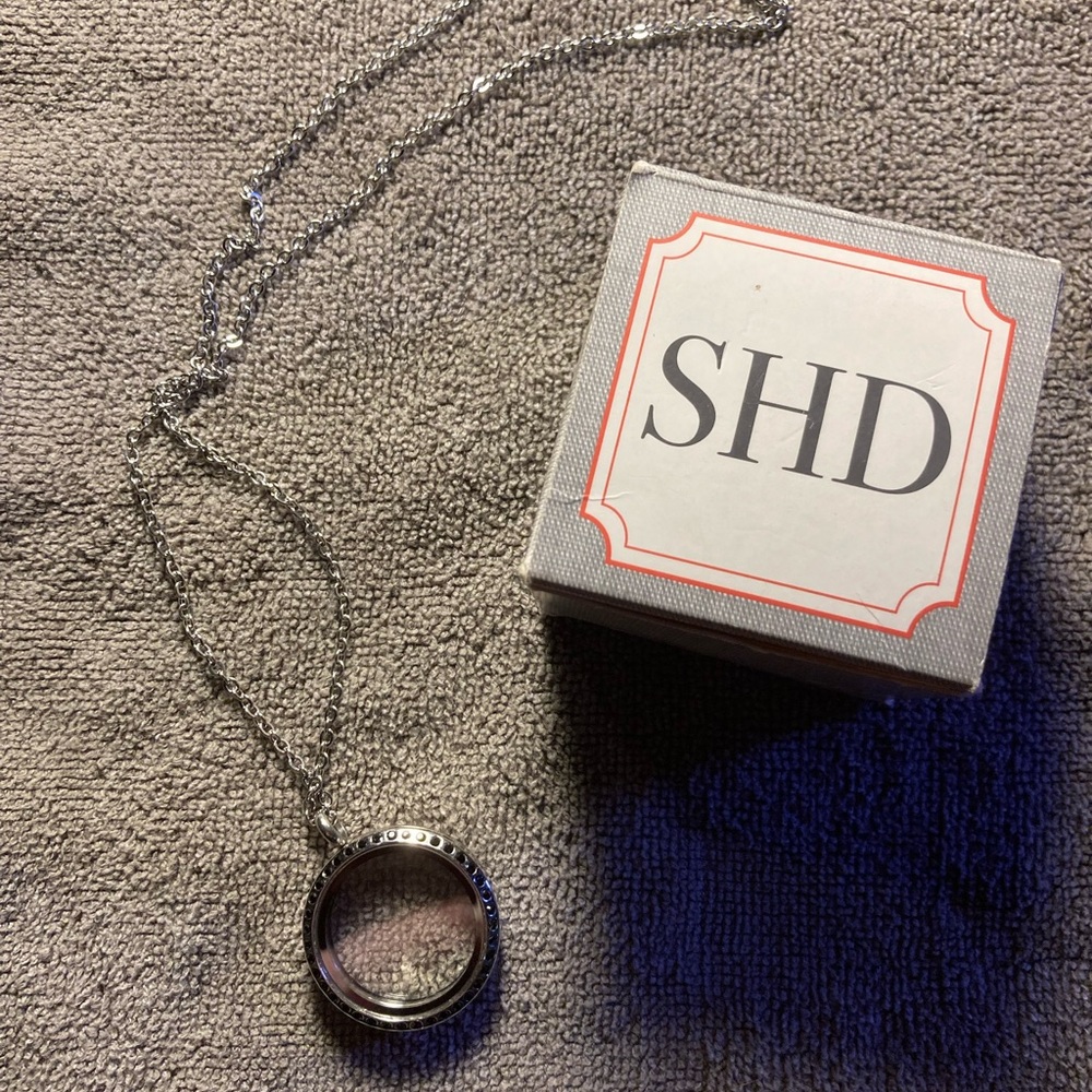 South Hill Designs Black Crystal Locket pendent